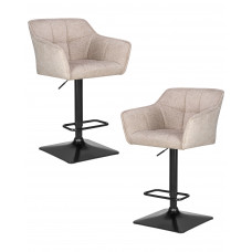 Набор 2 шт Стул барный DOBRIN RALF (бежевый твид (LEO26))