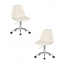 Набор 2 шт Офисное кресло для персонала DOBRIN MONTY (кремовый)