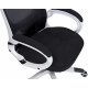 Офисное кресло для руководителей DOBRIN STEVEN WHITE (белый пластик, чёрная ткань)