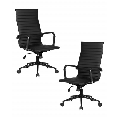 Набор 2 шт Офисное кресло для руководителей DOBRIN CLARK SIMPLE BLACK (чёрный) - купить в Екатеринбурге, в наличии