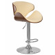 Стул барный DOBRIN KARTER (коричневое дерево, кремовый)