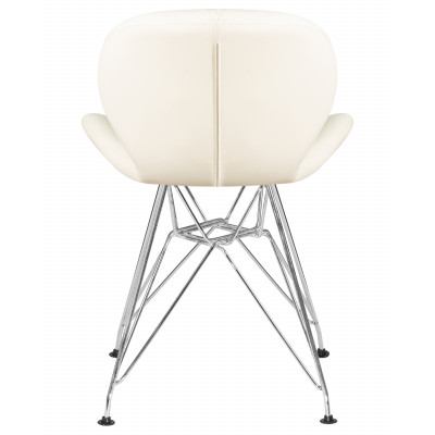 Набор 4 шт Стул обеденный DOBRIN BUTTERFLY CHROME (ножки хром, цвет кремовый)