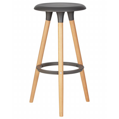 Табурет барный DOBRIN ROYCE (ножки светлый бук, цвет темно-серый (GR-04)) - купить в Екатеринбурге, в наличии
