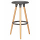 Табурет барный DOBRIN ROYCE (ножки светлый бук, цвет темно-серый (GR-04)) - купить в Екатеринбурге, в наличии