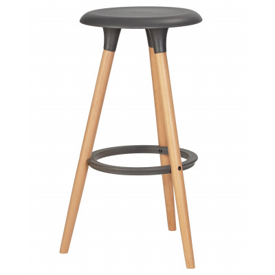 Табурет барный DOBRIN ROYCE (ножки светлый бук, цвет темно-серый (GR-04)) - купить в Екатеринбурге, в наличии