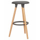 Табурет барный DOBRIN ROYCE (ножки светлый бук, цвет темно-серый (GR-04)) - купить в Екатеринбурге, в наличии