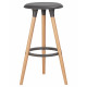 Табурет барный DOBRIN ROYCE (ножки светлый бук, цвет темно-серый (GR-04)) - купить в Екатеринбурге, в наличии