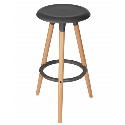 Табурет барный DOBRIN ROYCE (ножки светлый бук, цвет темно-серый (GR-04)) - купить в Екатеринбурге, в наличии