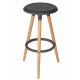 Табурет барный DOBRIN ROYCE (ножки светлый бук, цвет темно-серый (GR-04)) - купить в Екатеринбурге, в наличии
