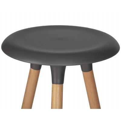 Табурет барный DOBRIN ROYCE (ножки светлый бук, цвет темно-серый (GR-04)) - купить в Екатеринбурге, в наличии