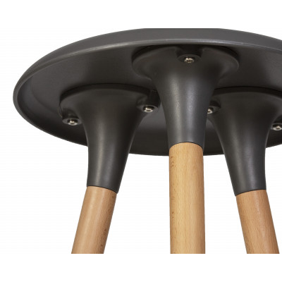 Табурет барный DOBRIN ROYCE (ножки светлый бук, цвет темно-серый (GR-04)) - купить в Екатеринбурге, в наличии