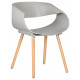Набор 4 шт Стул обеденный DOBRIN ALIEN (ножки светлый бук, цвет светло-серый (GR-01)) - купить в Екатеринбурге, в наличии