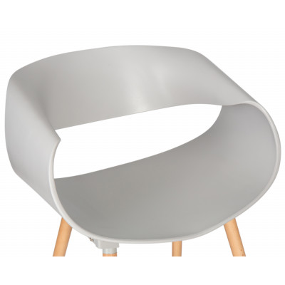 Набор 4 шт Стул обеденный DOBRIN ALIEN (ножки светлый бук, цвет светло-серый (GR-01)) - купить в Екатеринбурге, в наличии