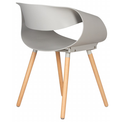 Набор 4 шт Стул обеденный DOBRIN ALIEN (ножки светлый бук, цвет светло-серый (GR-01)) - купить в Екатеринбурге, в наличии