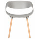 Набор 4 шт Стул обеденный DOBRIN ALIEN (ножки светлый бук, цвет светло-серый (GR-01)) - купить в Екатеринбурге, в наличии