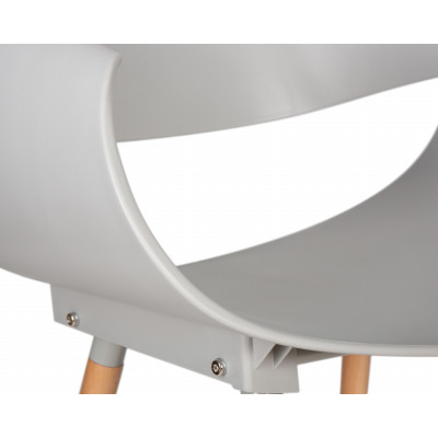 Набор 4 шт Стул обеденный DOBRIN ALIEN (ножки светлый бук, цвет светло-серый (GR-01)) - купить в Екатеринбурге, в наличии