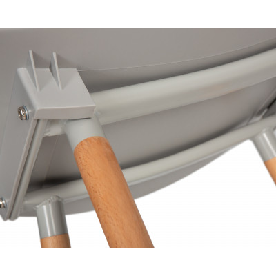 Набор 4 шт Стул обеденный DOBRIN ALIEN (ножки светлый бук, цвет светло-серый (GR-01)) - купить в Екатеринбурге, в наличии