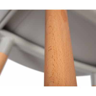 Набор 4 шт Стул обеденный DOBRIN ALIEN (ножки светлый бук, цвет светло-серый (GR-01)) - купить в Екатеринбурге, в наличии