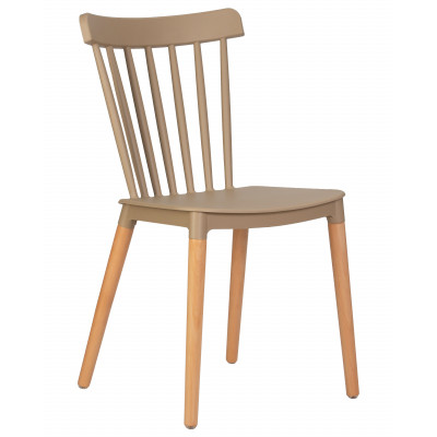 Набор 4 шт Стул обеденный DOBRIN THEO (ножки светлый бук, цвет бежевый (GR-03)) - купить в Екатеринбурге, в наличии