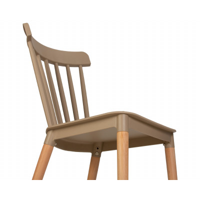 Набор 4 шт Стул обеденный DOBRIN THEO (ножки светлый бук, цвет бежевый (GR-03)) - купить в Екатеринбурге, в наличии