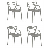 Набор 4 шт Стул обеденный DOBRIN MASTERS (светло-серый (GR-01))