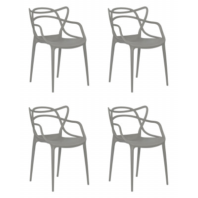 Набор 4 шт Стул обеденный DOBRIN MASTERS (светло-серый (GR-01)) - купить в Екатеринбурге, в наличии