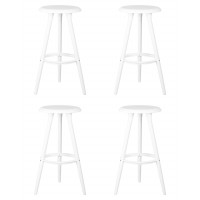 Набор 4 шт Табурет барный DOBRIN ROYCE WHITE (белый (W-02))