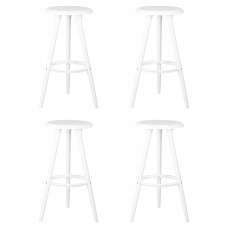 Набор 4 шт Табурет барный DOBRIN ROYCE WHITE (белый (W-02))