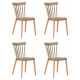 Набор 4 шт Стул обеденный DOBRIN THEO (ножки светлый бук, цвет бежевый (GR-03)) - купить в Екатеринбурге, в наличии