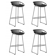 Набор 4 шт Стул барный DOBRIN FRANK (темно-серый)