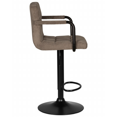 Стул барный DOBRIN KRUGER ARM BLACK (какао вельвет (LAR-E2041-05)) - купить в Екатеринбурге, в наличии