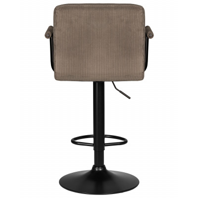 Стул барный DOBRIN KRUGER ARM BLACK (какао вельвет (LAR-E2041-05)) - купить в Екатеринбурге, в наличии