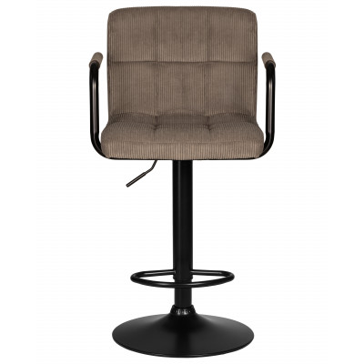 Стул барный DOBRIN KRUGER ARM BLACK (какао вельвет (LAR-E2041-05)) - купить в Екатеринбурге, в наличии