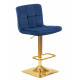 Стул барный DOBRIN GOLDIE (синий велюр (MJ9-117))