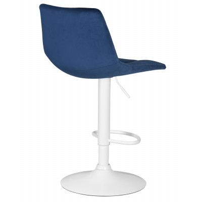 Стул барный DOBRIN TAILOR WHITE (синий велюр (MJ9-117))
