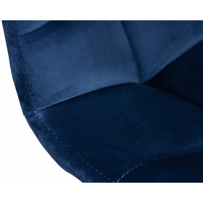 Стул барный DOBRIN TAILOR WHITE (синий велюр (MJ9-117))