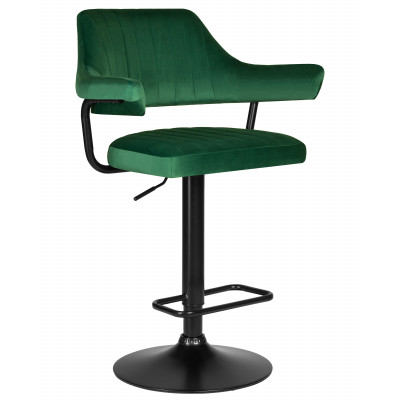 Стул барный DOBRIN CHARLY BLACK (зеленый велюр (MJ9-88)) - купить в Екатеринбурге, в наличии