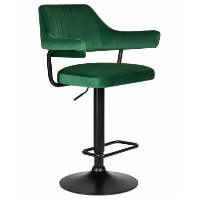 Стул барный DOBRIN CHARLY BLACK (зеленый велюр (MJ9-88)) - купить в Екатеринбурге, в наличии