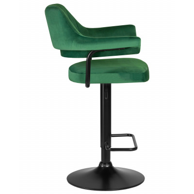 Стул барный DOBRIN CHARLY BLACK (зеленый велюр (MJ9-88)) - купить в Екатеринбурге, в наличии