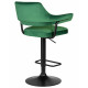 Стул барный DOBRIN CHARLY BLACK (зеленый велюр (MJ9-88)) - купить в Екатеринбурге, в наличии