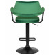 Стул барный DOBRIN CHARLY BLACK (зеленый велюр (MJ9-88)) - купить в Екатеринбурге, в наличии