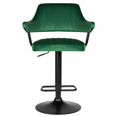 Стул барный DOBRIN CHARLY BLACK (зеленый велюр (MJ9-88)) - купить в Екатеринбурге, в наличии