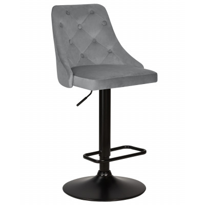 Набор 2 шт Стул барный DOBRIN JOSEPH BLACK (серый велюр (MJ9-75))