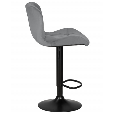 Стул барный DOBRIN BARNY BLACK (серый велюр (MJ9-75))