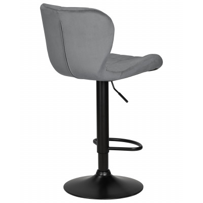 Стул барный DOBRIN BARNY BLACK (серый велюр (MJ9-75))