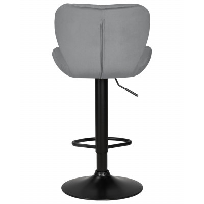 Стул барный DOBRIN BARNY BLACK (серый велюр (MJ9-75))
