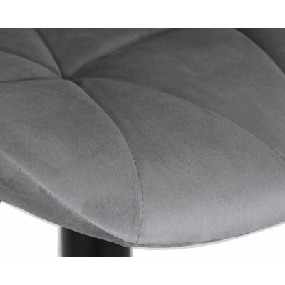 Стул барный DOBRIN BARNY BLACK (серый велюр (MJ9-75))