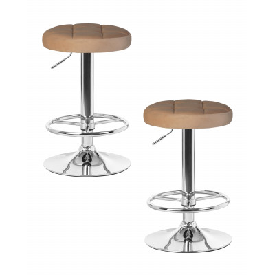 Набор 2 шт Табурет барный DOBRIN BRUNO (бежевый велюр (MJ9-10)) - купить в Екатеринбурге, в наличии