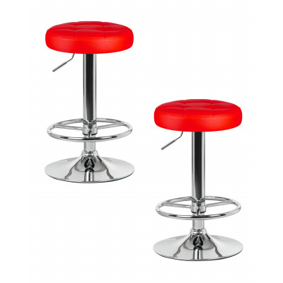 Набор 2 шт Табурет барный DOBRIN BRUNO (красный) - купить в Екатеринбурге, в наличии