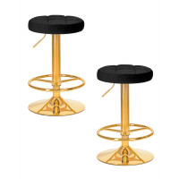 Набор 2 шт Табурет барный DOBRIN BRUNO GOLD (черный велюр (MJ9-101))